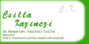 csilla kazinczi business card